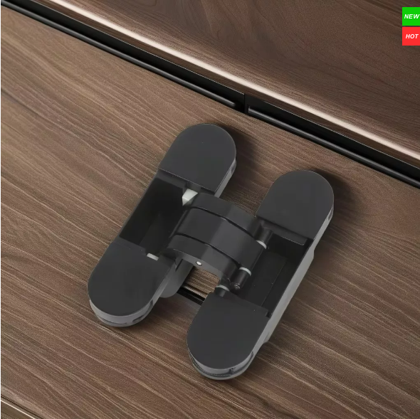 Factory Direct 115mm Black Zinc Alloy 3d Adjustable Concealed Door Hinge for Wooden Door