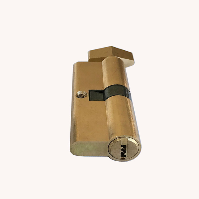 70mm Brass Cylinder Single Open Rhomboid Knob 