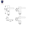 Double Side Copper Wooden Door handle