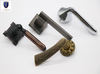 Gold Split Wooden Door handle With Key Latch Lock