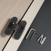 Factory Direct 115mm Black Zinc Alloy 3d Adjustable Concealed Door Hinge for Wooden Door
