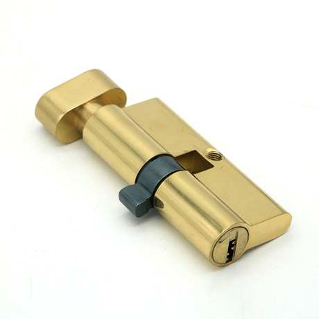 Brass 70mm lock cylinder, for door lock systems including handles, bodies